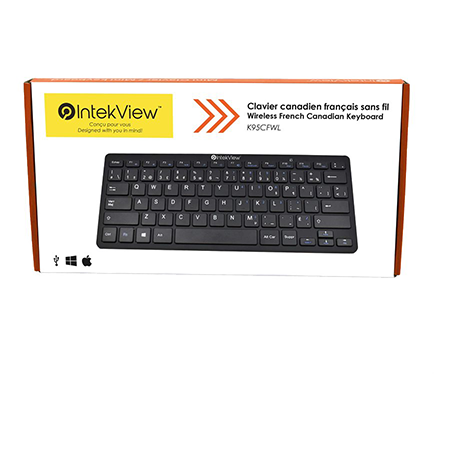 Wireless IntekView Min-Keyboard French Canadian, K95CFWL