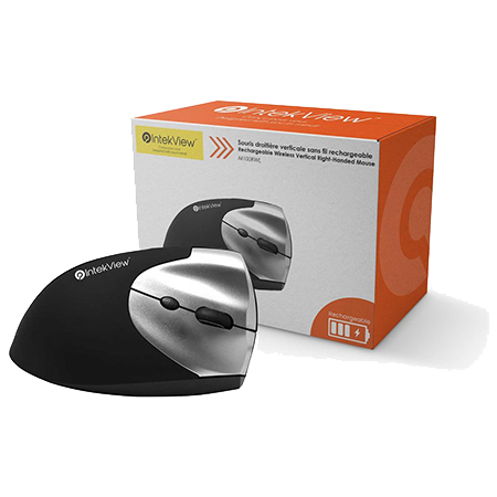 Mouse Wireless Right Hand Rechargeable, IntekView